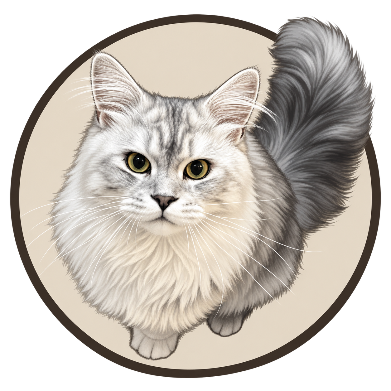 雪豹 AI 猫咪 Logo